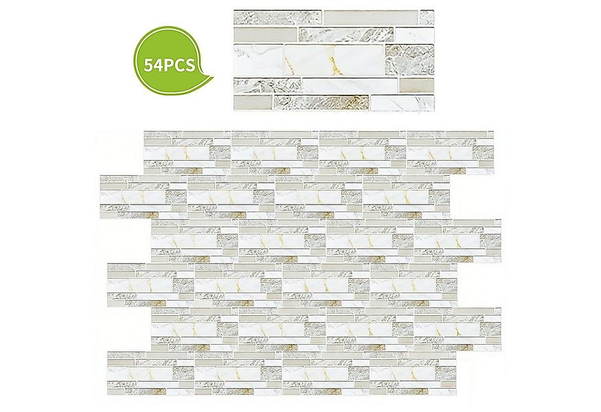 SURFOU Fliesenaufkleber 54 Stück Fliesenaufkleber 20 x 10 cm Selbstklebende günstig online kaufen