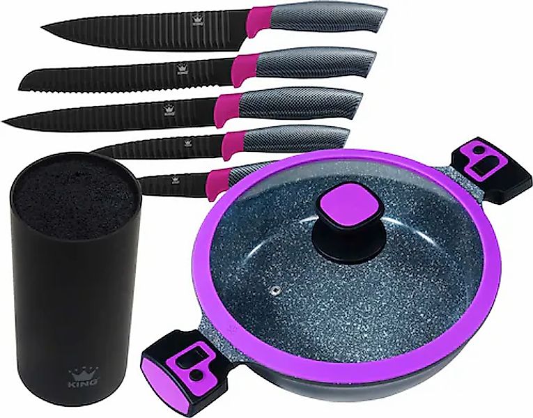 KING Servierpfanne »Click-Grip«, Aluminiumguss, (Set, 7 tlg.), ink. 6-teili günstig online kaufen
