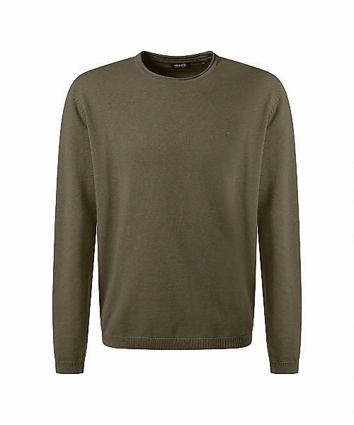 Pioneer Authentic Jeans Rundhalspullover, Ausschnitt mit Rollkante, Außennä günstig online kaufen