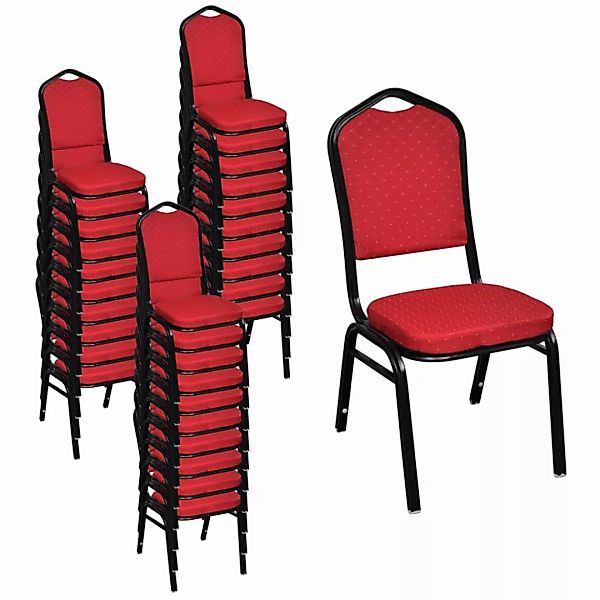 Esszimmerstühle 30 Stk. Stoff Rot günstig online kaufen
