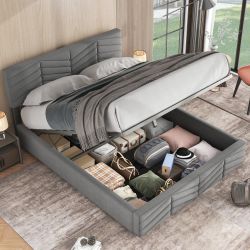 REDOM Polsterbett Doppelbett Bett Stauraumbett Jugendbett günstig online kaufen