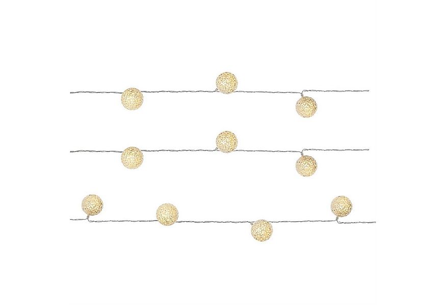 MARELIDA LED-Lichterkette Kugeln 10 Vinyl Bälle Softball 4cm warmweiß Batte günstig online kaufen