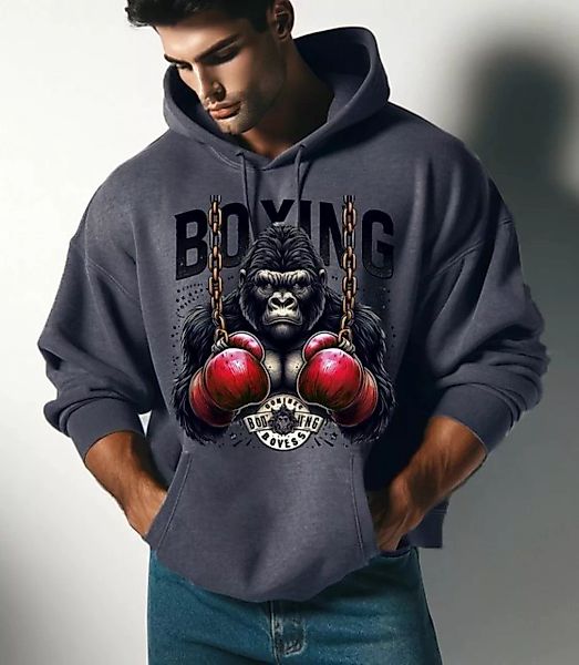 RMK Hoodie Herren Pullover Kapuzenpullover Langarm Boxen Gym Gorilla Oversi günstig online kaufen