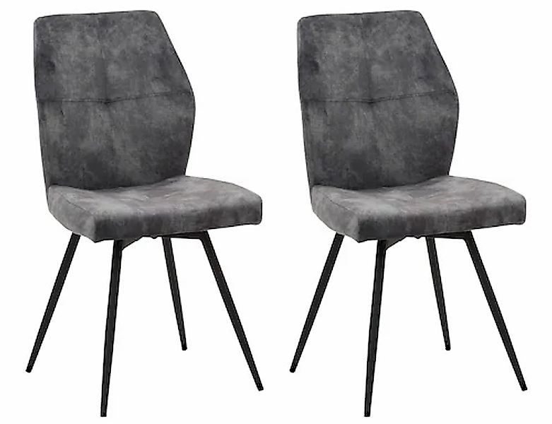 HELA Esszimmerstuhl »JANINA«, (Set), 2 St., Microfaser VINTAGE, 360° drehba günstig online kaufen