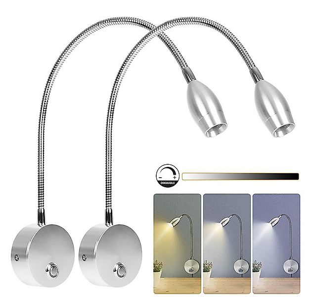 Sunicol LED Leselampe Leselampe Wandmontage, LED Bettlampe mit Schalter Tou günstig online kaufen