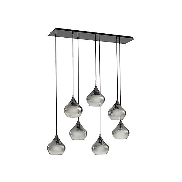 Lucande Pendelleuchte Jarven 10030105 Modern in Alu aus Glas 7-flammig E27 günstig online kaufen