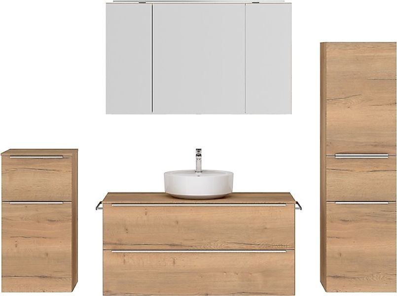 nobilia® Badmöbel-Set »Alvene«, (4 St., vormontiert, mit Soft-Close), inkl. günstig online kaufen