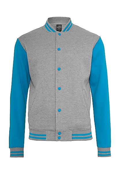 Urban Classics 2-Tone College Sweatjacket TB207 Grey Turquoise günstig online kaufen