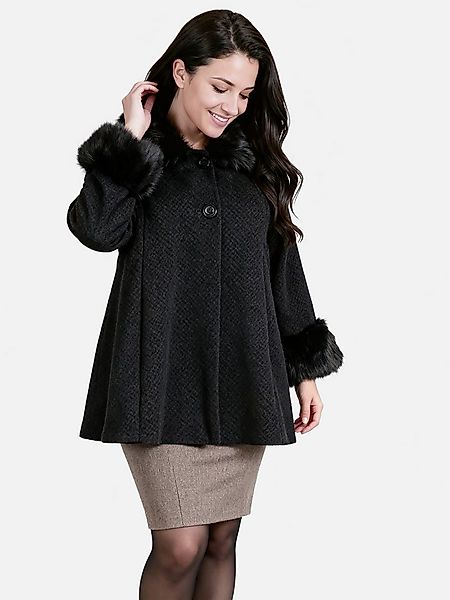 PEKIVESSA Winterjacke Elegante Jacke mit Fellimitatkragen gefüttert mit Kun günstig online kaufen