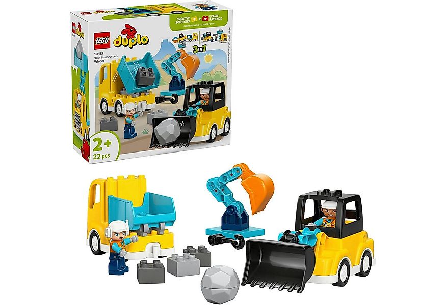 LEGO® Baufahrzeuge – 3-in-1-Set (10475), LEGO DUPLO Town Konstruktionsspiel günstig online kaufen