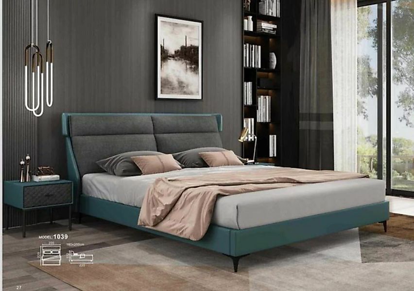 JVmoebel Bett, Klassisches Luxus Betten Polster Leder Hochwertiges Schlafzi günstig online kaufen