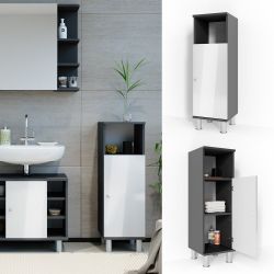 Vicco Midischrank Fynn, Weiß Hochglanz/Anthrazit, 30 günstig online kaufen