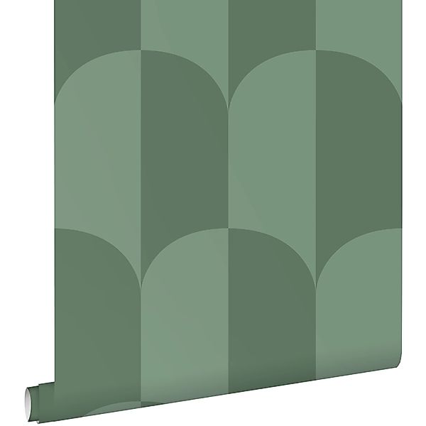 ESTAhome Tapete Art Decó Muster Seegrün 50 x 900 cm 139995 günstig online kaufen