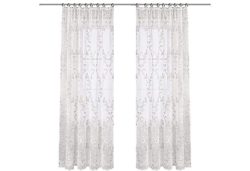Joyswahl Vorhang Hofstil (1 St), Kräuselband, transparent, mit retro Blumen günstig online kaufen