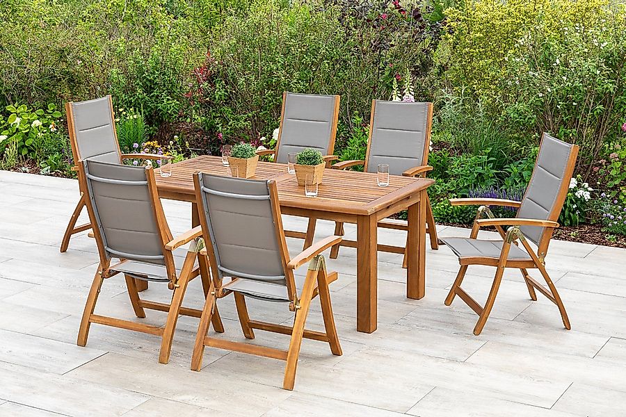 MERXX Garten-Essgruppe Acapulco, (7-tlg), 6 Stühle günstig online kaufen