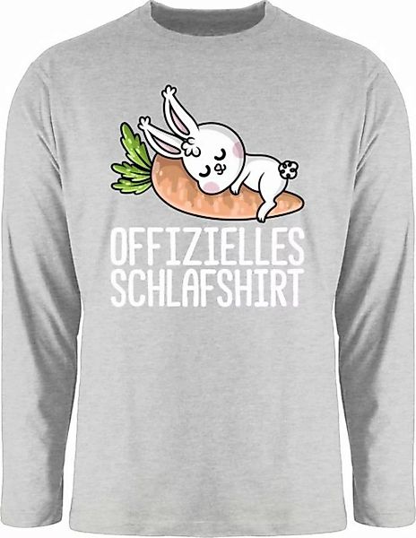 Shirtracer Rundhalsshirt Offizielles Schlafshirt mit Hase weiß - Sprüche St günstig online kaufen