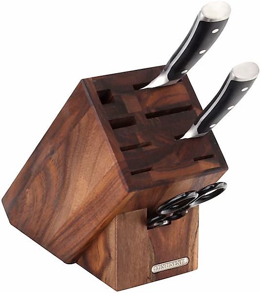 Continenta Messerblock, Akazienholz, ohne Messer, Gr. ca. 22 x 11,5 x 22 cm günstig online kaufen