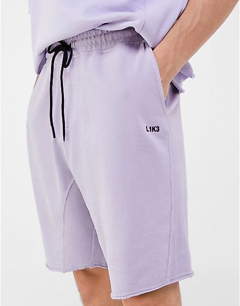 Bershka – Jersey-Shorts in Flieder, Kombiteil-Braun günstig online kaufen
