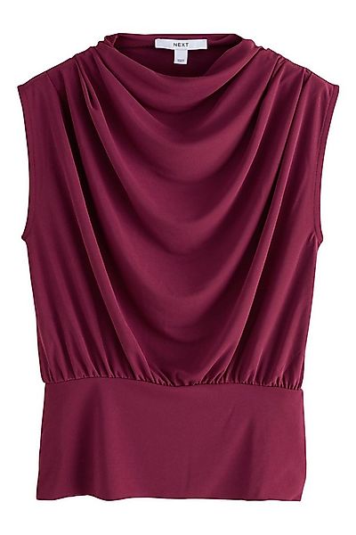 Next Blusentop Hochgeschlossenes, ärmelloses Oberteil, Drapierung (1-tlg) günstig online kaufen