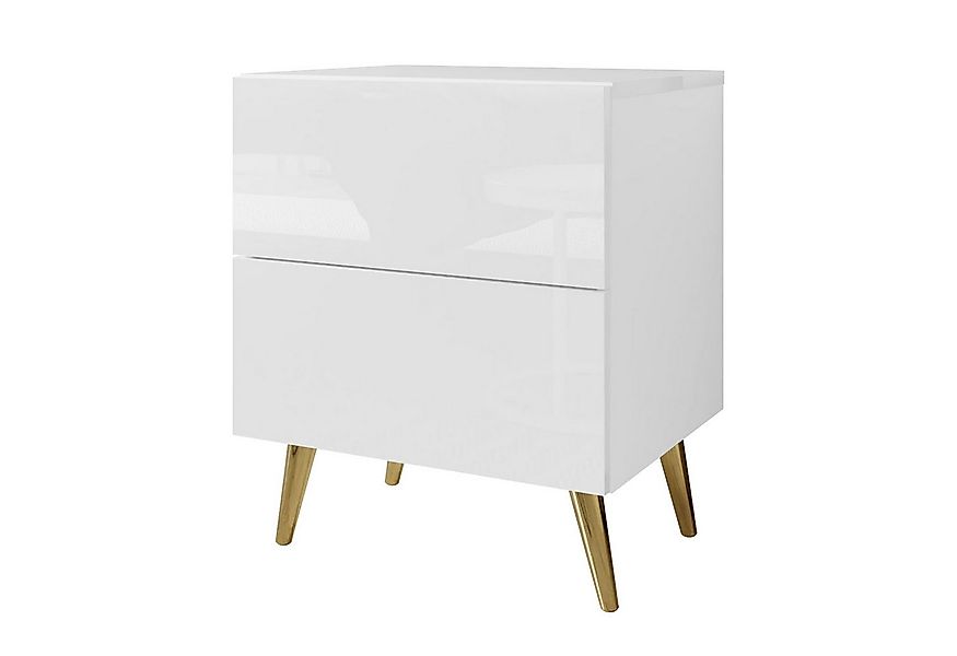 Lookway Nachttisch AURA LUX mit Hochglanzfronten und LED-Beleuchtung, (1x N günstig online kaufen