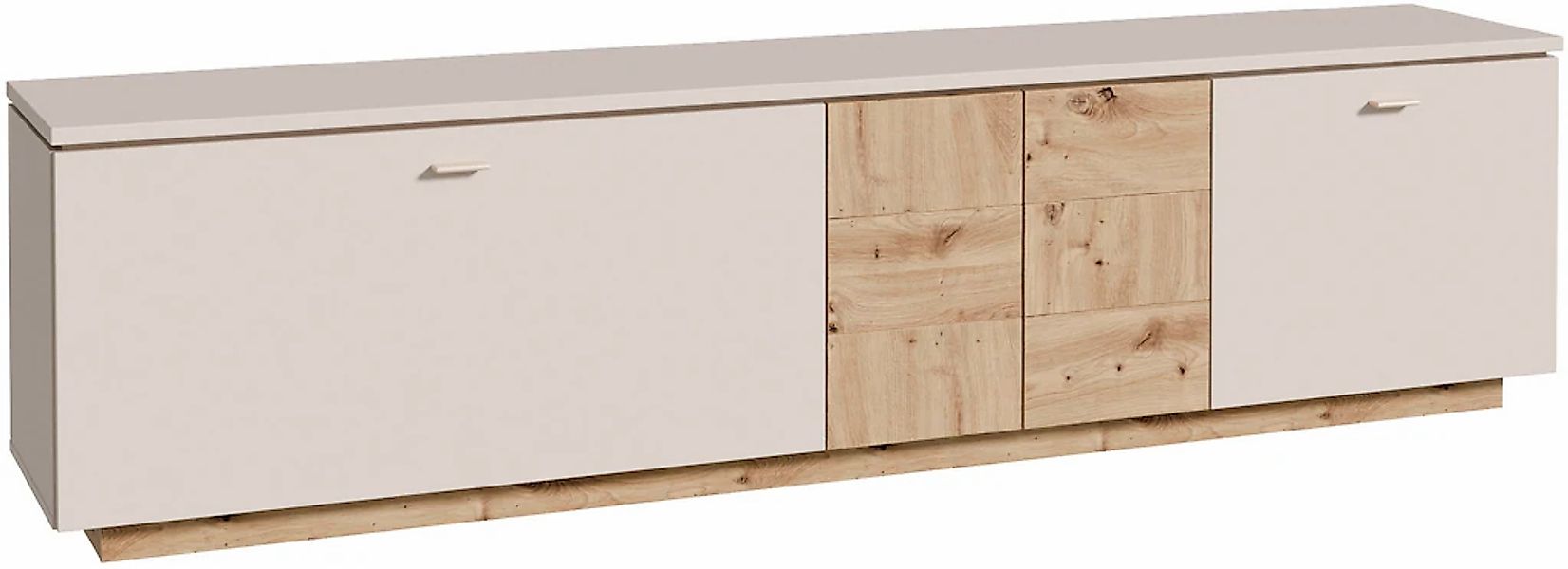 FORTE Lowboard "LouotoTV-Board, TV-Schrank", TV Board, Metallgriffe, Staura günstig online kaufen