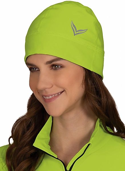 Trigema Strickmütze "TRIGEMA Mütze mit reflektierendem Logo" 1 Stk. tlg. günstig online kaufen