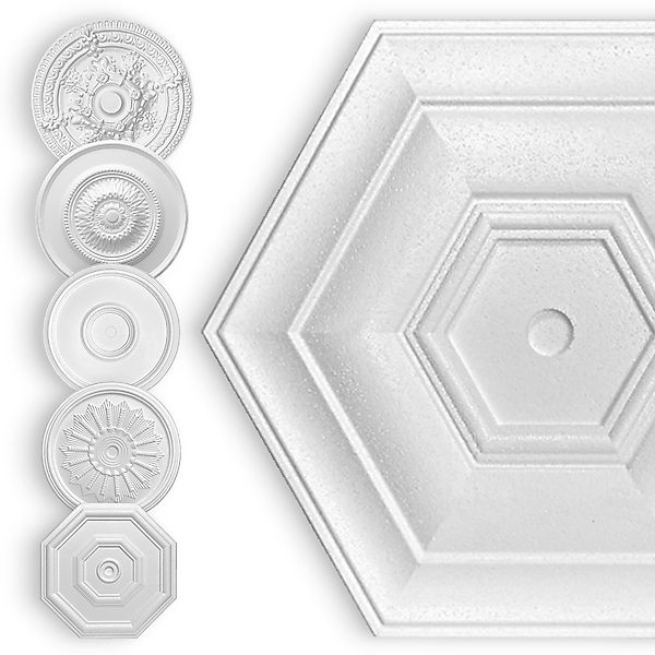 Hexim Wanddekoobjekt Sechseck 40cm (HEXIM Stuckrosette günstig online kaufen