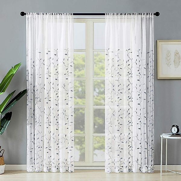 BYSURE Vorhang, Stangendurchzug (2 St), halbtransparent, günstig online kaufen