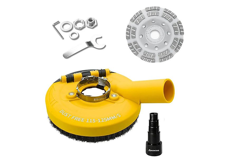 Fanzwork Winkelschleifer Absaughaube für Winkelschleifer + 125 mm Diamantsc günstig online kaufen