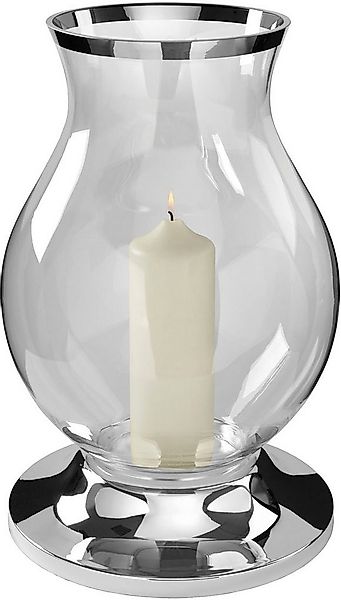 Fink Windlicht BIG (1 St), Silberfarben - aus Metall vernickelt und Glas günstig online kaufen