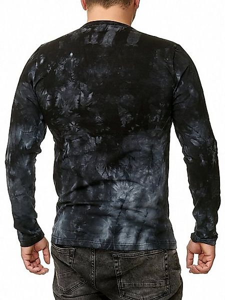 L.gonline Langarmshirt Herren Longsleeve, verwaschenes Longshirt, Langa (Pa günstig online kaufen