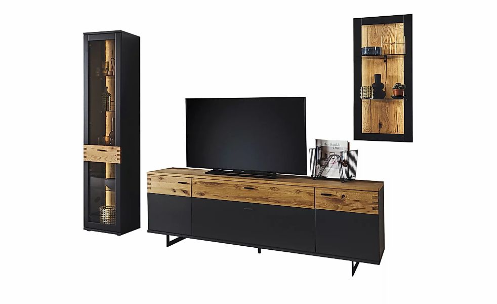 Wohnkombination  Malina ¦ grau ¦ Maße (cm): B: 240 H: 201 T: 50.0 Kommoden günstig online kaufen