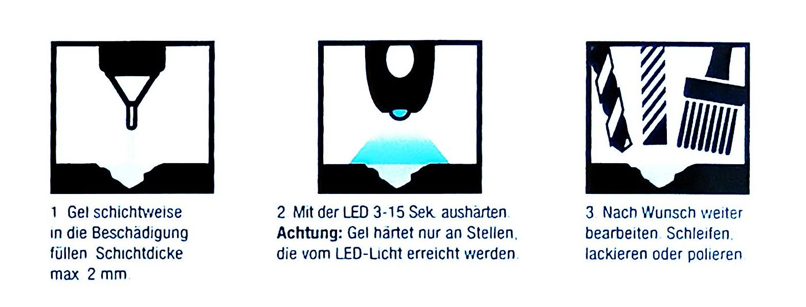 Blufixx Unterwasser-Reparaturset REPARATURSTIFT mit UV LED Klar 5g Lichthär günstig online kaufen