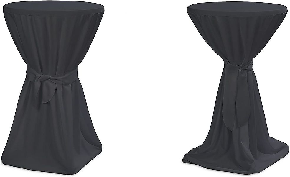 TexDeko Stehtischhusse Premium für Bistrotisch mit Schleifenband Bartisch-Ü günstig online kaufen