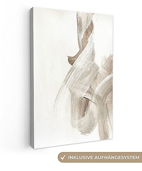 OneMillionCanvasses® Leinwandbild Abstrakt - Moderne Kunst - Beige, Fotodru günstig online kaufen