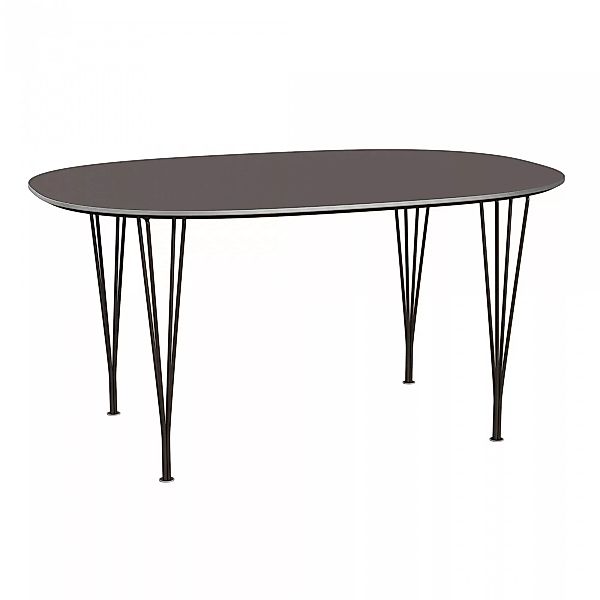 Fritz Hansen - B612 Super-elliptischer Tisch 150x100x72cm - grau/Tischplatt günstig online kaufen