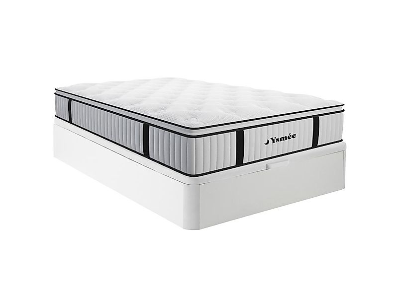 Set aus Bettgestell mit Bettkasten + Taschenfederkernmatratze & Topper - 16 günstig online kaufen