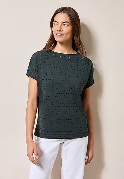 CECIL T-Shirt mit Lochmuster günstig online kaufen