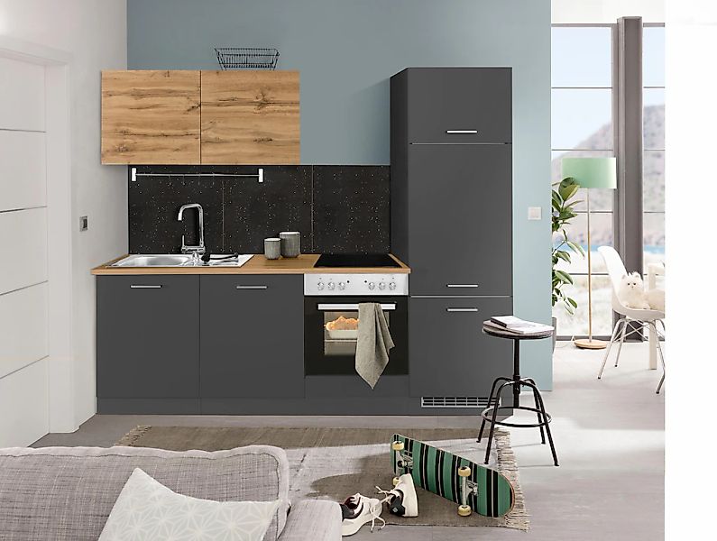 KOCHSTATION Küchenzeile "KS-Kehl" ohne E-Geräte, Breite 240 cm, für Kühlsch günstig online kaufen