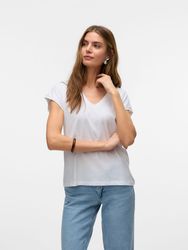 Vero Moda Kurzarmshirt VMLUNA SS V-NECK günstig online kaufen