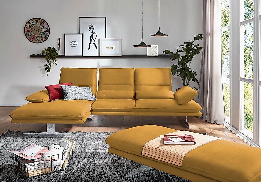 W.SCHILLIG Ecksofa "broadway, Designsofa mit tollem Sitzkomfort, L-Form", S günstig online kaufen