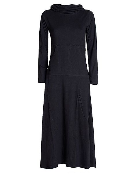 Vishes Maxikleid Damen Maxi-Kleid Baumwolle Casual Rollkragen mit Tasche Al günstig online kaufen