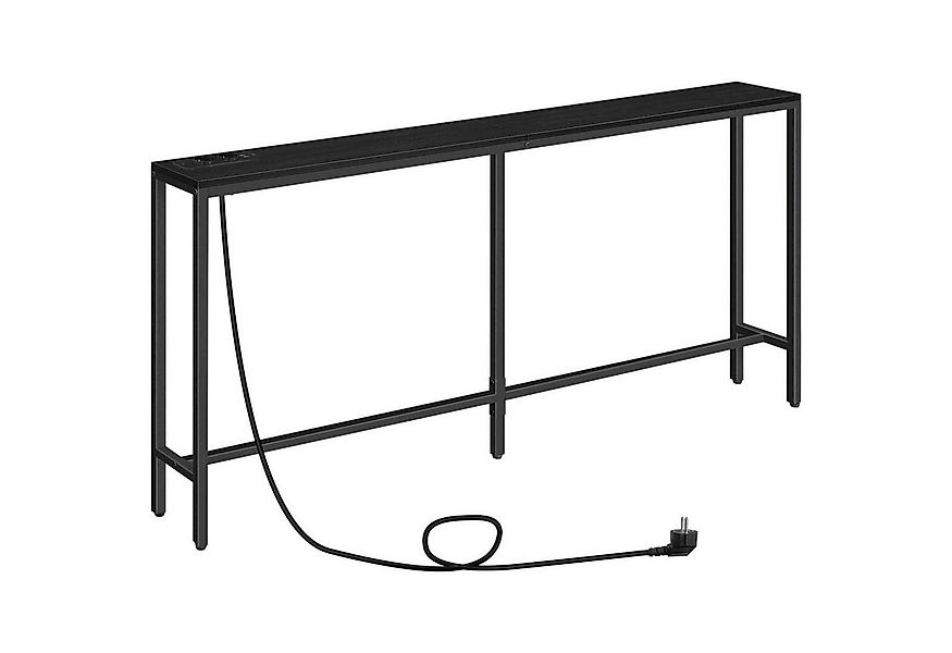LuxusKollektion Konsolentisch Konsolentisch mit Ladestation 160 cm schwarz günstig online kaufen