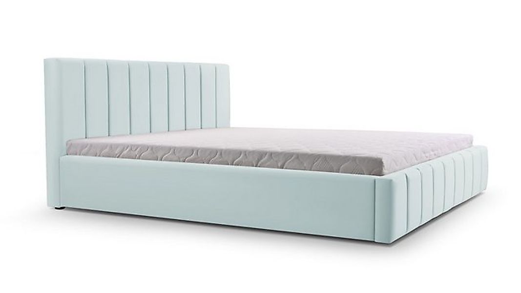 MOEBLO Polsterbett BETT 01 (Doppelbett mit Kopfstütze, Rahmenbettgestell - günstig online kaufen