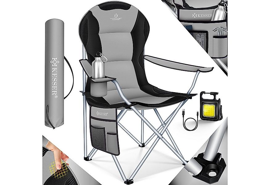 KESSER Campingstuhl, Campingstuhl faltbar bis 150kg Angelstuhl Faltstuhl Kl günstig online kaufen
