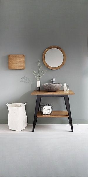 FaHome Waschtisch Holz Waschtisch - Mit zusätzlichem Boden - Für Waschbecke günstig online kaufen