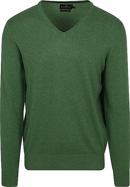 Steppin' Out Pullover Cotton Cashmere V-Ausschnitt Grün - Größe M günstig online kaufen