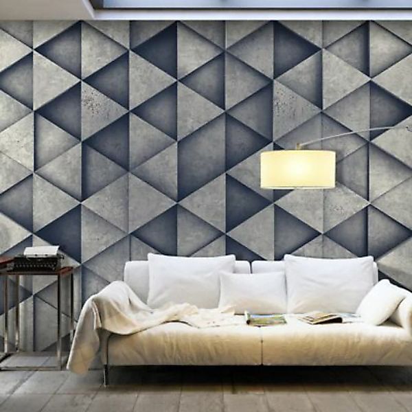 artgeist Fototapete Concrete Triangles grau Gr. 350 x 245 günstig online kaufen