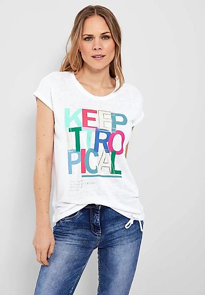 Cecil T-Shirt, mit Tunnelzug am Saum günstig online kaufen