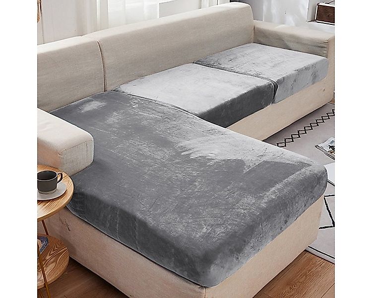 Sunicol Sofahusse 1/2/3/4 Sitz Stretch Samt Kissen Abdeckung, Sofa Sitzkiss günstig online kaufen